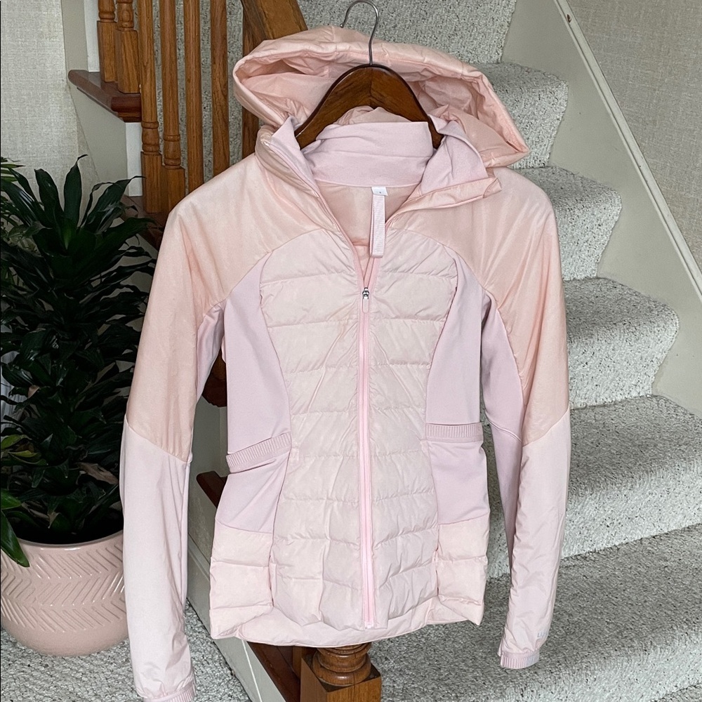 NWOT Lululemon Down for It All Jacket Porcelain Pink First Release 6